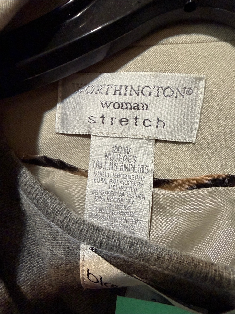 Worthington Cream Trench Coat Jacket - Picture 6 of 7